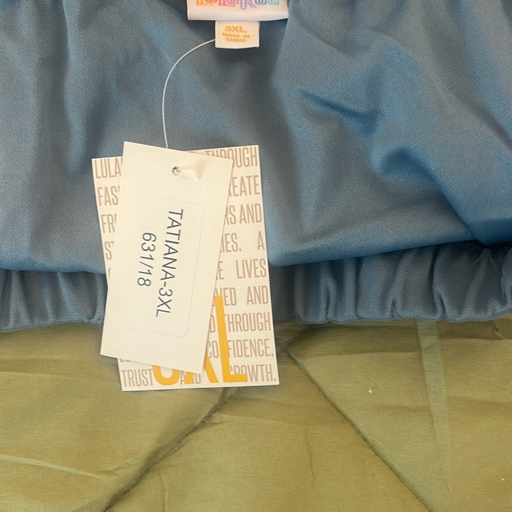 Blue LulaRoe Tatiana Dress 3XL